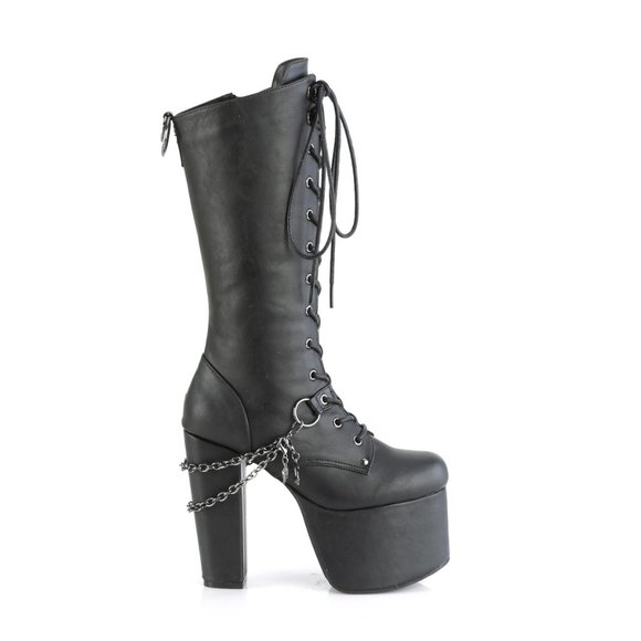 Demonia Torment 170 Black Platform Knee High Boots - Picture 5 of 5